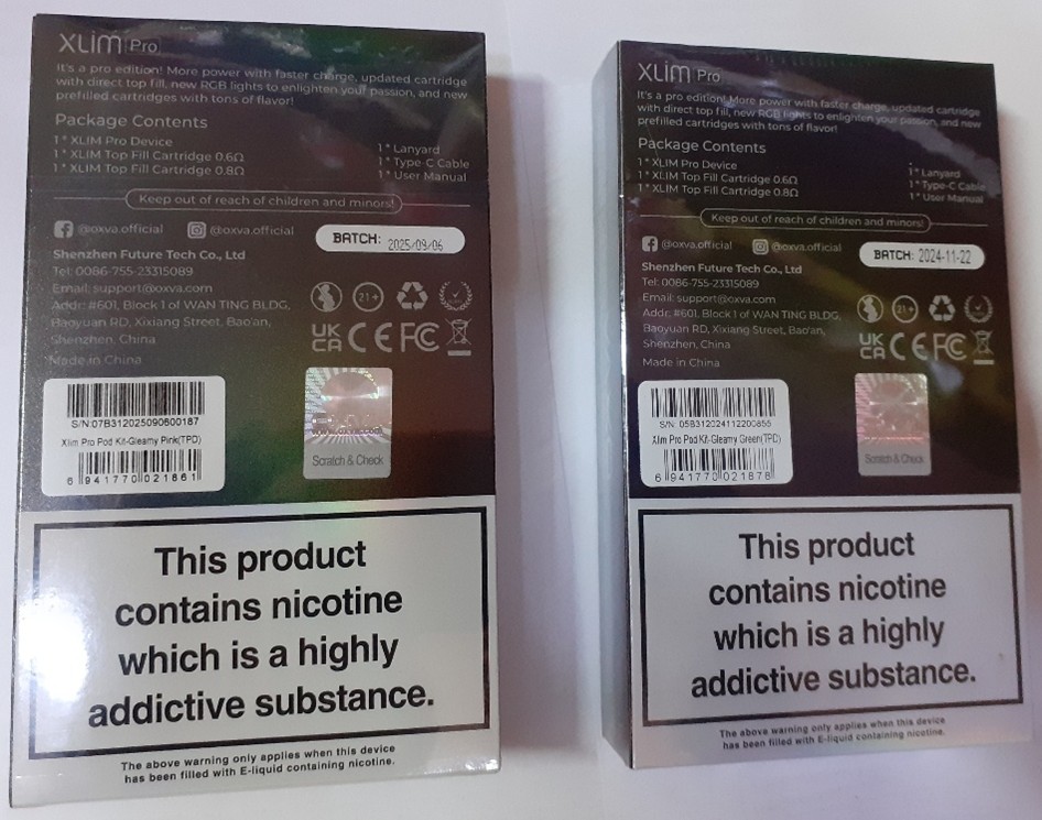 Elektronická cigareta opakovaně plnitelná OXVA xLim Pro, gleamy pink, gleamy green, 2,0 ml: Fotografie č. 4