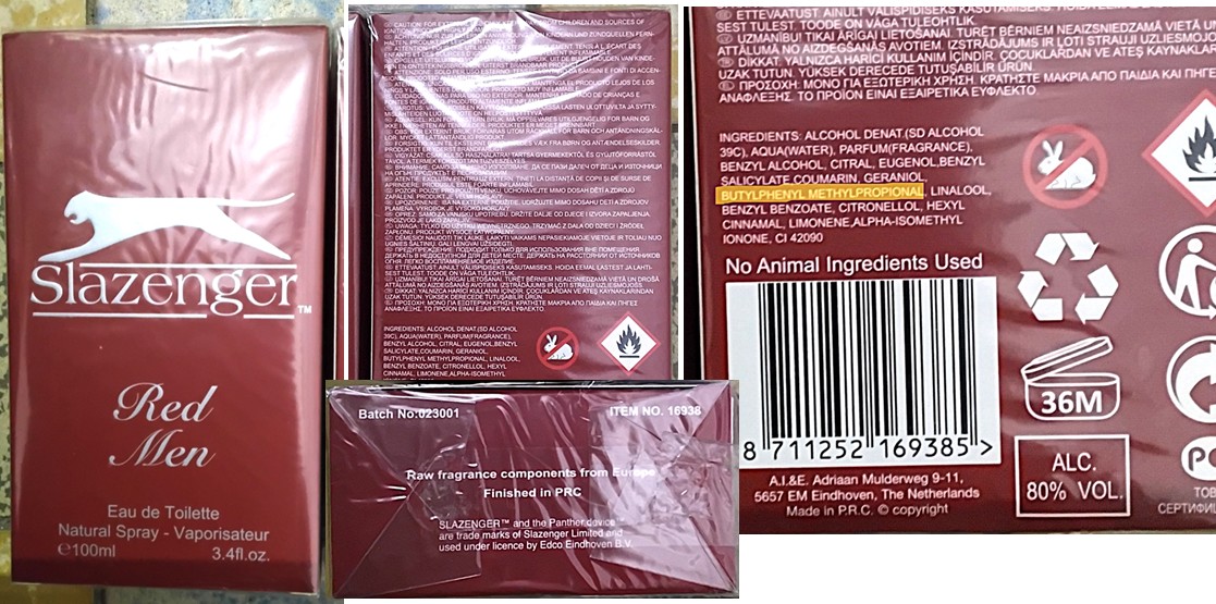 Toaletní voda Slazenger TM, Red Men, Eau de Toilette: Fotografie