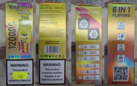 Jednorázová elektronická cigareta zn. YouPuff BoCree, 120000 PUFFS, objem: 60 ml: Fotografie č. 3