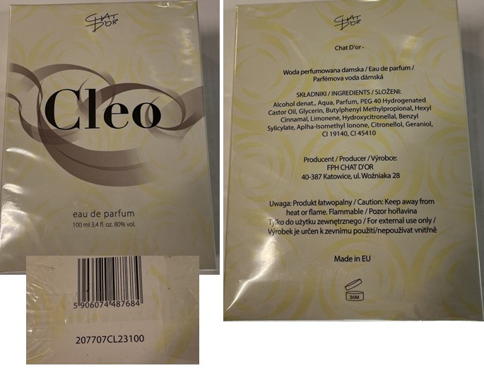 Parfémová voda CHAT D’OR, Cleo, eau de parfum: Fotografie